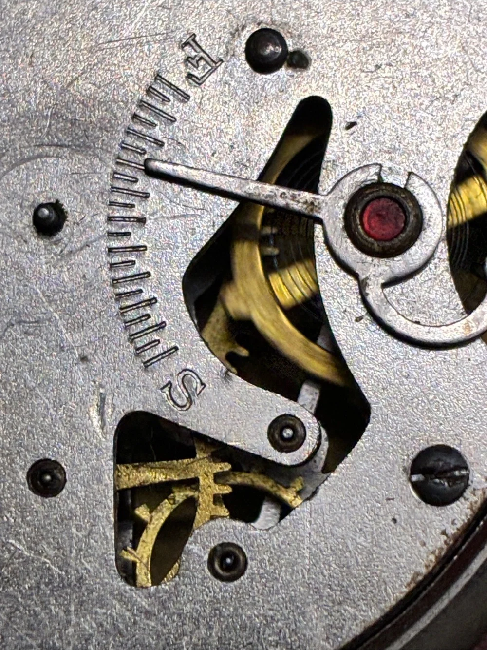 Antique Liberty Connecticut Watch Co. Pocket Watch Runs But No hands For Parts